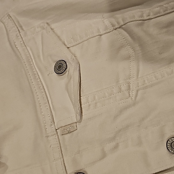 LEVI'S Strauss white jean jacket sz XXL women's - Picture 3 of 6